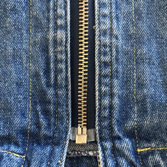 Vintage Cotton Ginny Denim Zip Front Mini Skirt Y2K Street Style - Picture 9 of 10